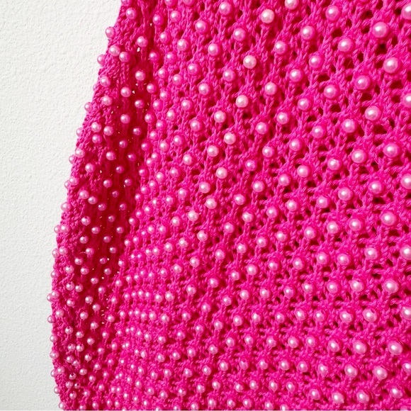 Retrofête Rocco Crochet Dress NWT in Rose Pink - Picture 7 of 16